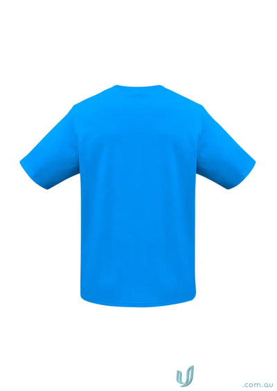 Kids Brightport Tee in plain blue combed cotton, a comfy standard colour for kids