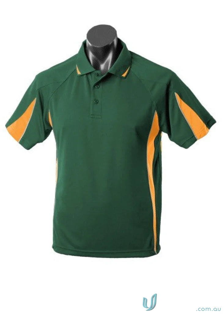 3304-TI 3304 Kids Eureka Polo in Bottle/Gold front product image