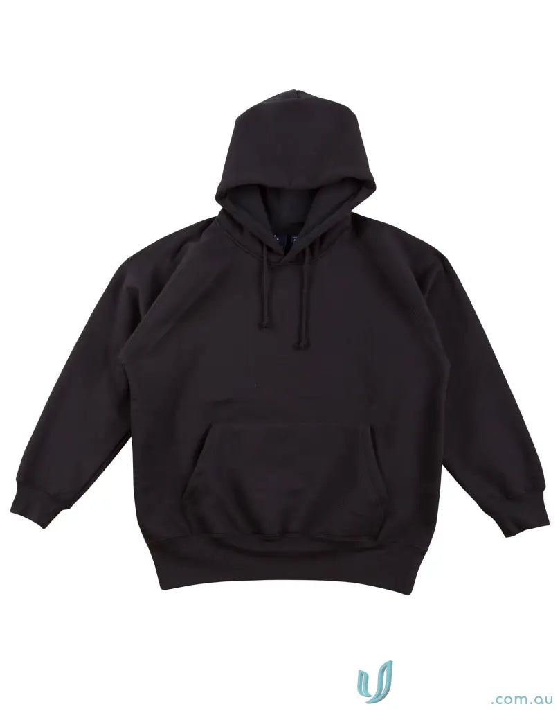 Kids full colour print hoodie featuring a fleecy black hooded sweatshirt for comfy uniforms