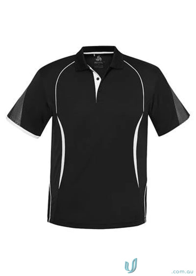 Kids Razor Polo black and white athletic polo shirt from Biz Collection Kids collection