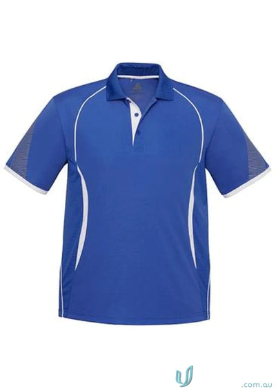 Kids Razor Polo blue polo shirt with white accents from Biz Collection Kids collection