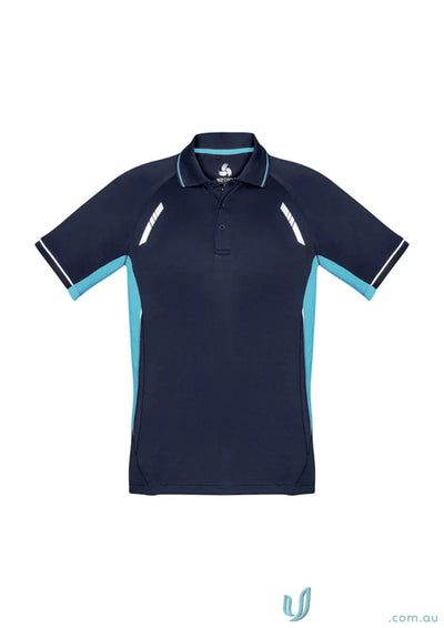 Navy and turquoise Kids Renegade Polo shirt for kids P700KS Kids Biz Collection Kids