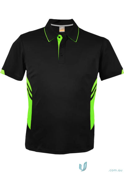 Kids Tasman Polo black and green polo shirt for kids Tasman collection