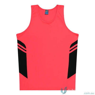 Aussie Pacific 3111 Kids Thames Singlet in Pink/Black