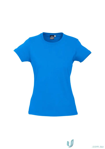 Bright blue Ladies Brightport Tee from t10022 Biz Collection, ice short sleeve tee for ladies