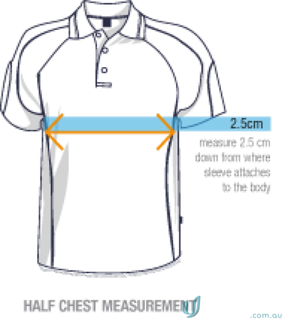 Clothing measurement diagram for Ladies Buller Jacket, perfect for workwear and uniforms