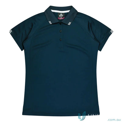 Dark blue Ladies Flinders Polo shirt perfect for work uniforms or casual uniforms