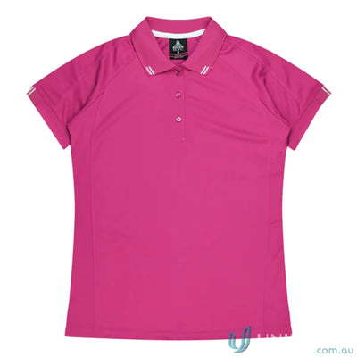 Pink polo shirt from Ladies Flinders Polo, perfect for workwear or uniforms