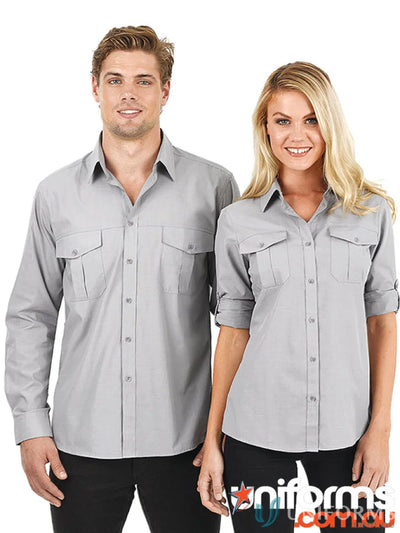 Matching gray ladies Jasper Long Sleeve Shirt for a stylish look