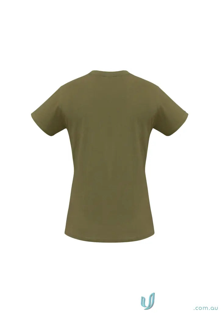 Olive green Ladies Newport Tee from t10022 Biz Collection, ice short sleeve tee