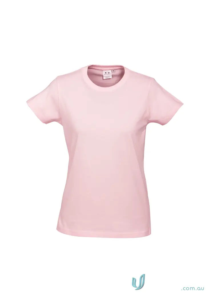Ladies Newport Tee ice short sleeve tee in light pink from t10022 biz collection