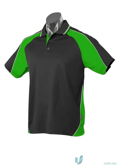 Black and green Ladies Panorama Polo shirt perfect for uniforms and workwear