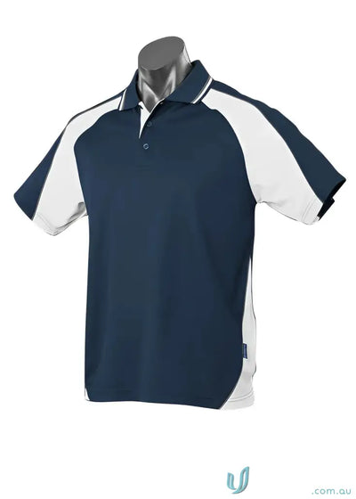Navy and white Ladies Panorama Polo shirt perfect for uniforms or workwear
