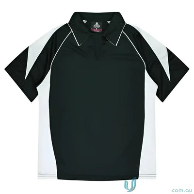 Ladies Premier Polo with black and white fabric, perfect for uniforms or workwear