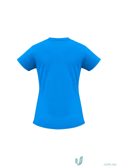 Ladies Southport Tee t10022 biz collection ice short sleeve tee in plain blue