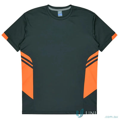 Ladies Tasman Tee gray and orange athletic t-shirt made from comfy fabric perfect for uniforms or workwear
