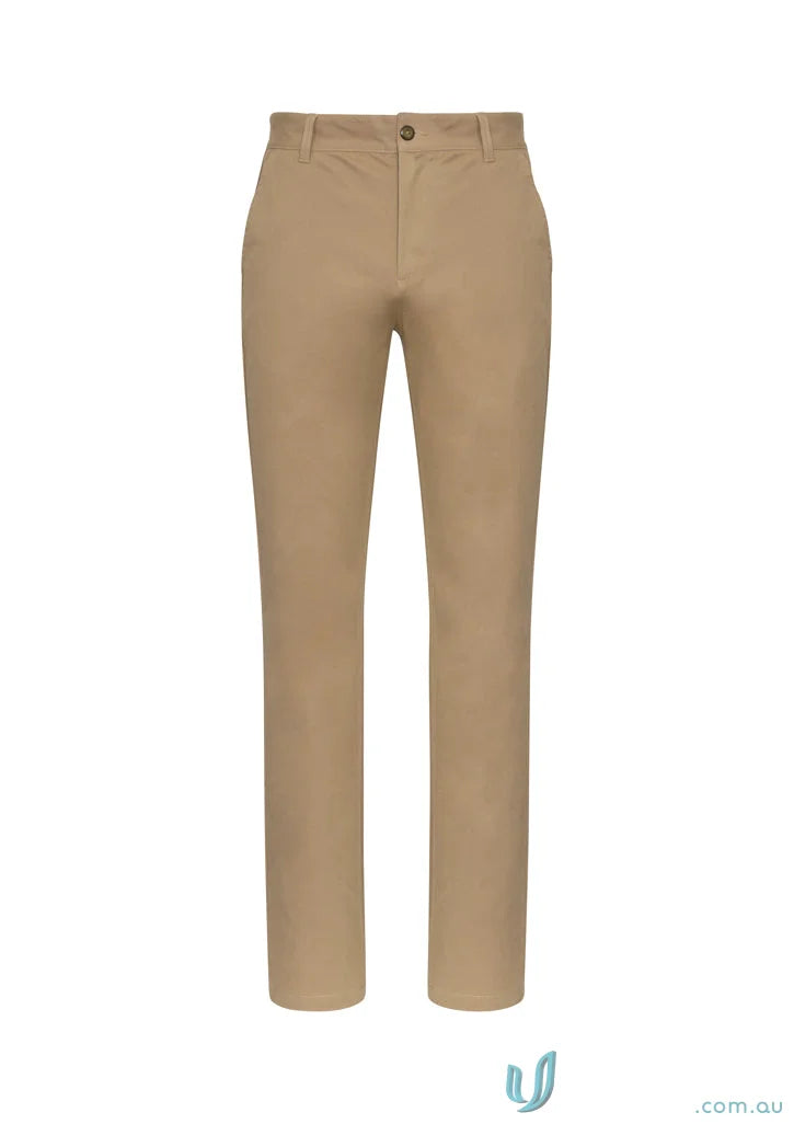 Khaki Lawson Stretch Chino Pants from Biz Collection Mens chino pants style