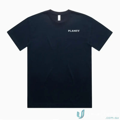 Dark short-sleeved men’s street tee with wide neck ribbing from Lob Oversize Tee
