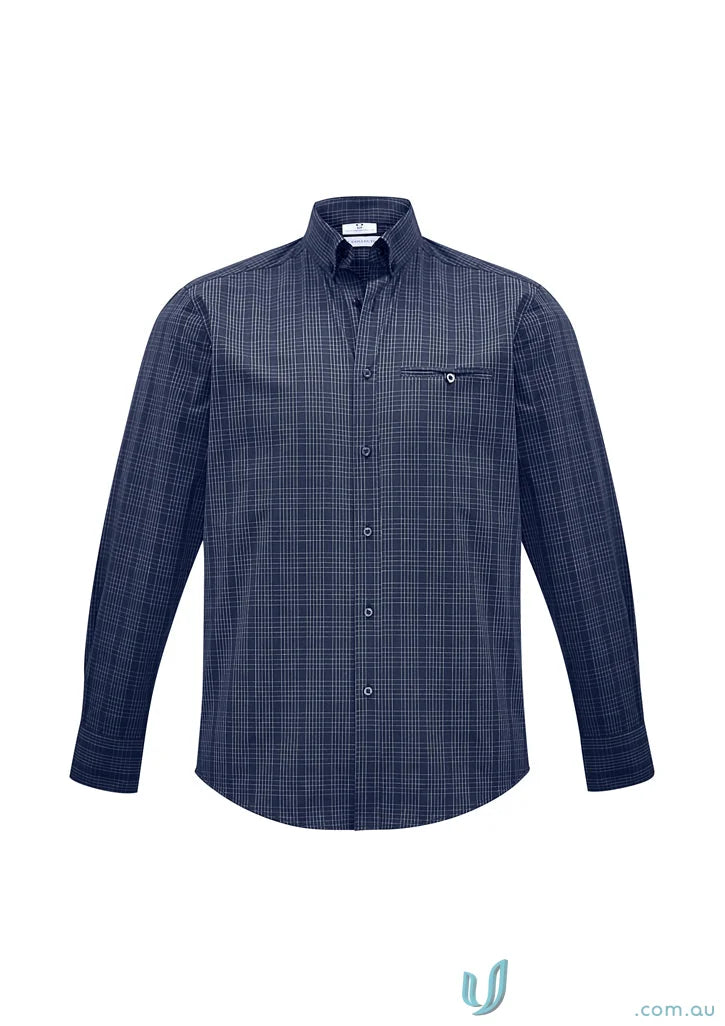 Blue plaid Harper LS Shirt from Biz Collection Mens long sleeve shirt lineup