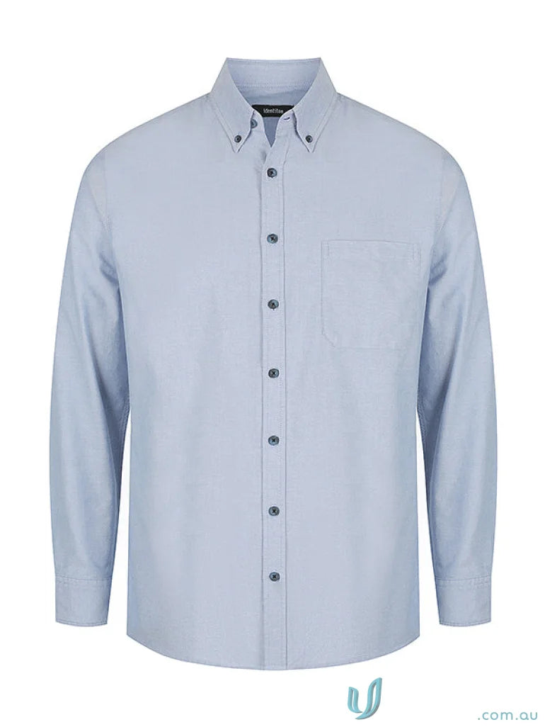 Light blue Men’s Reuben Long Sleeve Shirt button-down for casual style