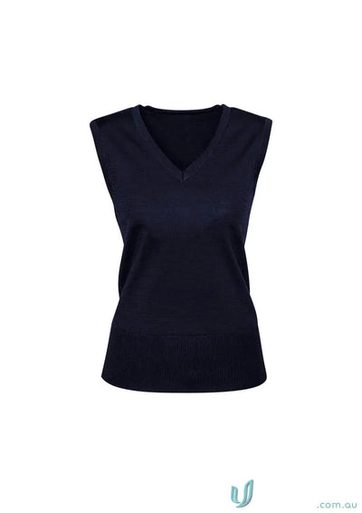 Navy blue V-neck sweater vest from Milano Womens Vest, perfect for timeless style and LV619L deals