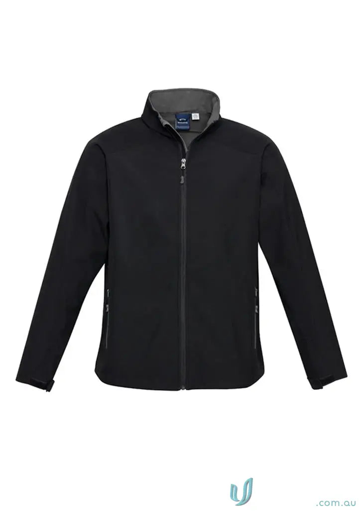 Black mildura central mens softshell jacket for cool weather sporty style