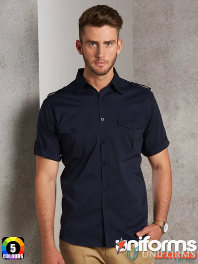 Navy short-sleeved Military SS Shirt m7911 mens short benchmark SS military style