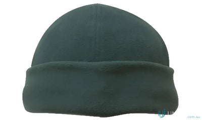Dark green mirco fleece beanie perfect for cold weather from Mirco Fleece Beanie