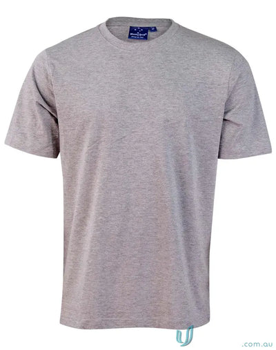 Gray crew-neck T-shirt made from combed cotton for uniforms and workwear - MOQ500 Tee