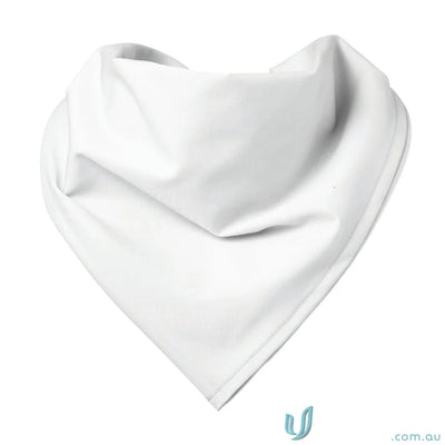 Plain white fabric bib with soft folds, perfect for hospitality teams workcraft neckerchief cc104