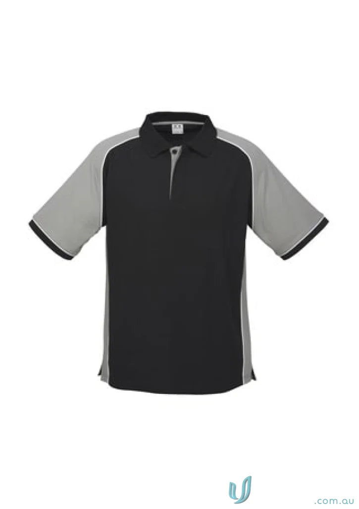 Mens Nitro short sleeve polo shirt from Biz Collection Mens in two-tone design