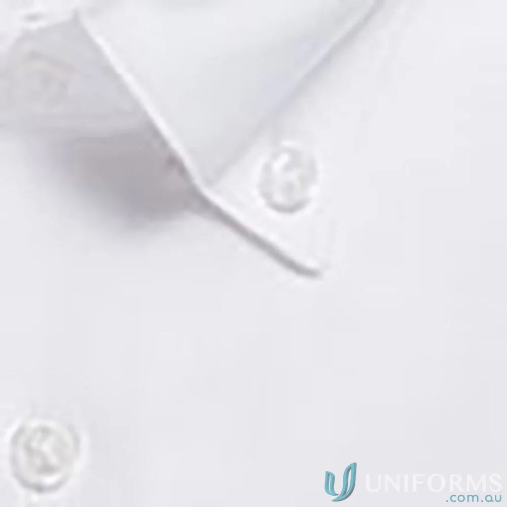 Oxford Weave LS Shirt with long sleeves and easy iron white button-down look