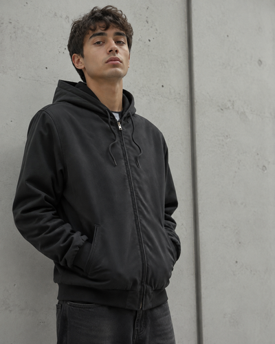 Canvas Bomber Hood Jacket | 5532