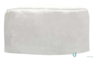 White Poly Cotton Chefs Hat with textured fabric, perfect for sports uniforms styling