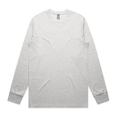White long-sleeved t-shirt with ribbed cuffs and hem, made of cotton.