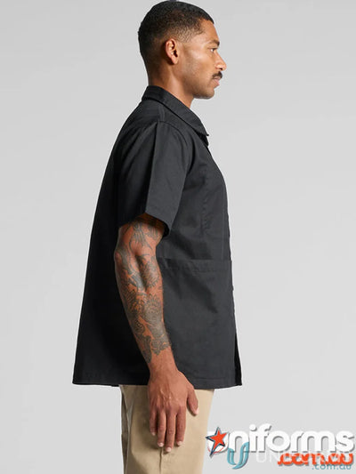 Black short-sleeved printers shirt from [Manufacturer Name], perfect for quality workwear