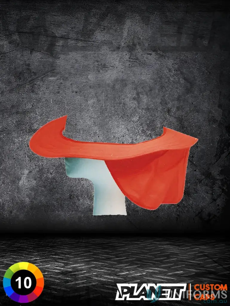 Red visor headwear for uniforms and workwear, perfect for your faq link needs