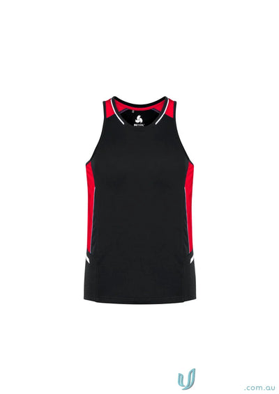 Black and red athletic tank top Renegade Singlet SG702M Biz Cool Micro for active wear