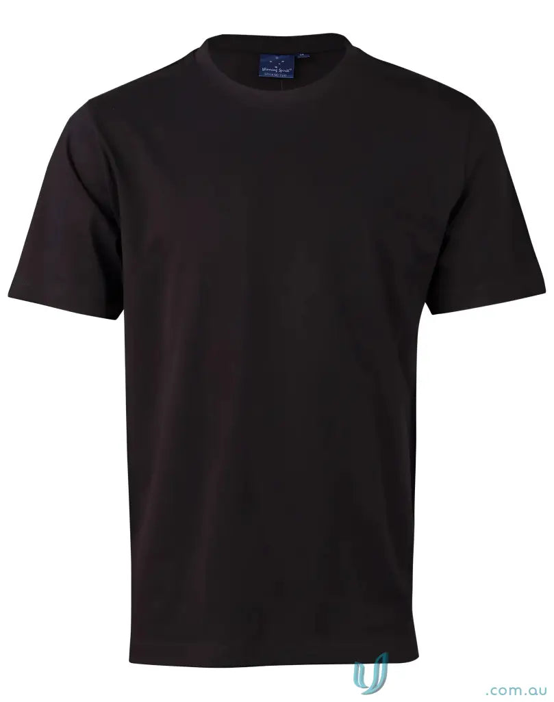 Black short-sleeved Ts37 Savvy Tee with twin stitching, perfect for a winning spirit