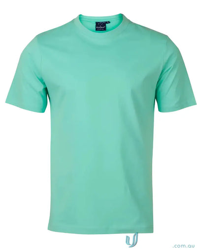 Mint green ts37 Savvy Tee with twin stitching perfect for showing your winning spirit