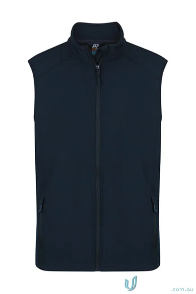 Navy blue sleeveless softshell jacket from Selwyn Ladies Vest, perfect for workwear and uniforms