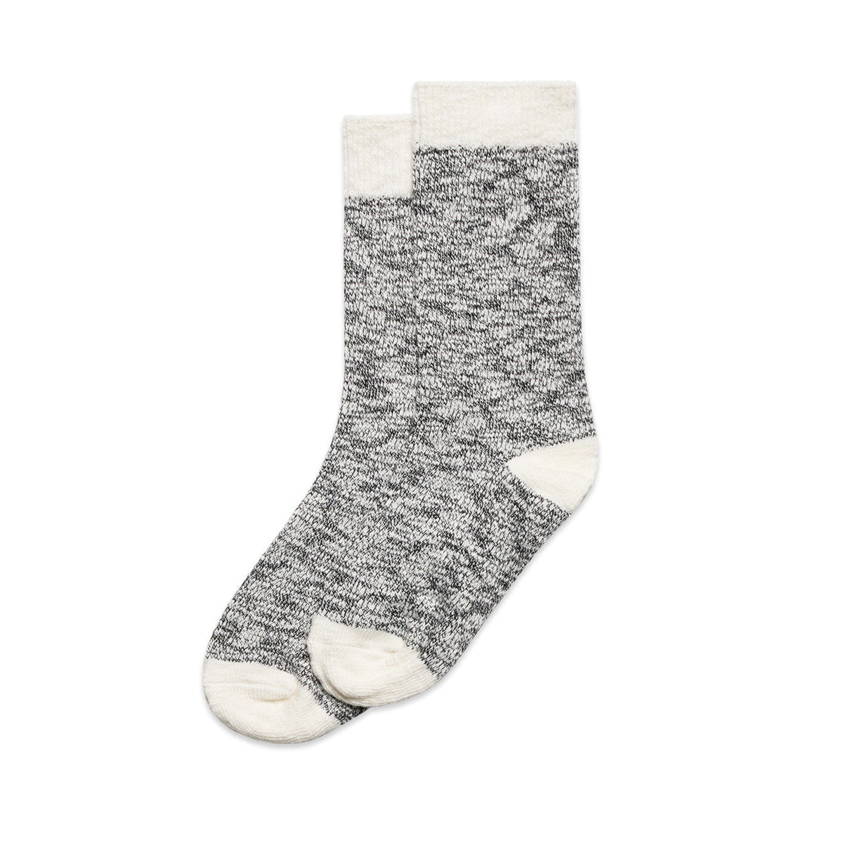 Slub Socks (2 Pairs) 1217 - Black/Natural