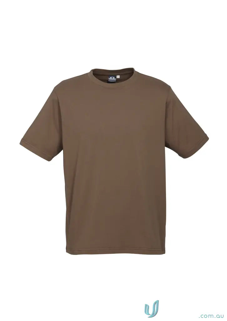Southport Tee plain brown ice short sleeve biz collection mens ice with twin needle sleeve