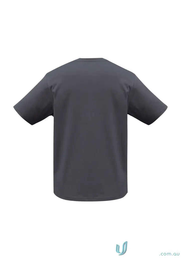 Southport Tee ice short sleeve plain dark gray biz collection mens ice twin needle sleeve