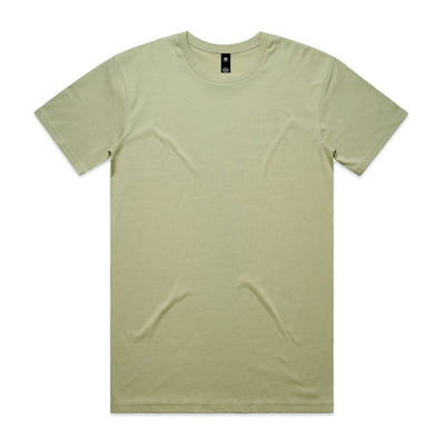 Minimalist olive green cotton planett staple tee with classic crew neck and short sleeves for workwear uniforms