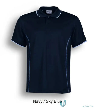 Bocini CP0910 Stitch Polo - Large Sizes in Navy/Sky