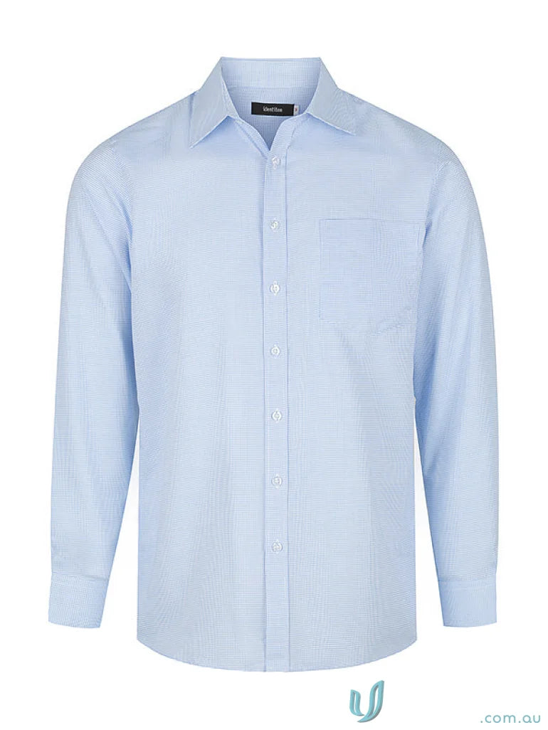 Light blue long-sleeved check shirt for men Sussex L/S Corporate Check Shirt