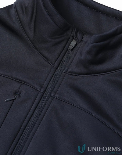 Dark athletic jacket from Sustainable Softshell Jacket with zip closure softshell and eco-friendly design