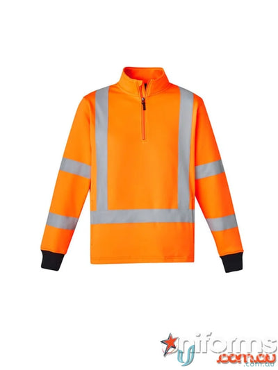Orange high-vis rail jumper ZT660 with ribbed elastic cuffs from Syzmik Unisex