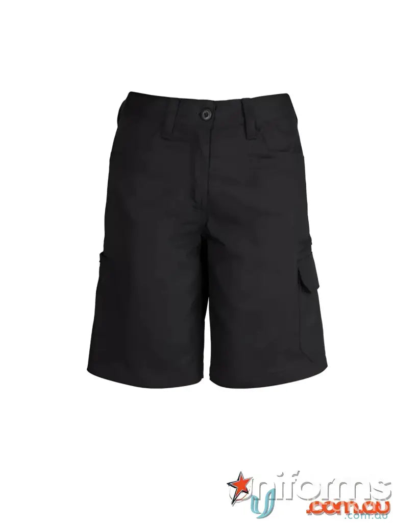 Black cargo shorts from Syzmik Womens Plain Utility Short ZWL011 for unbeatable comfort